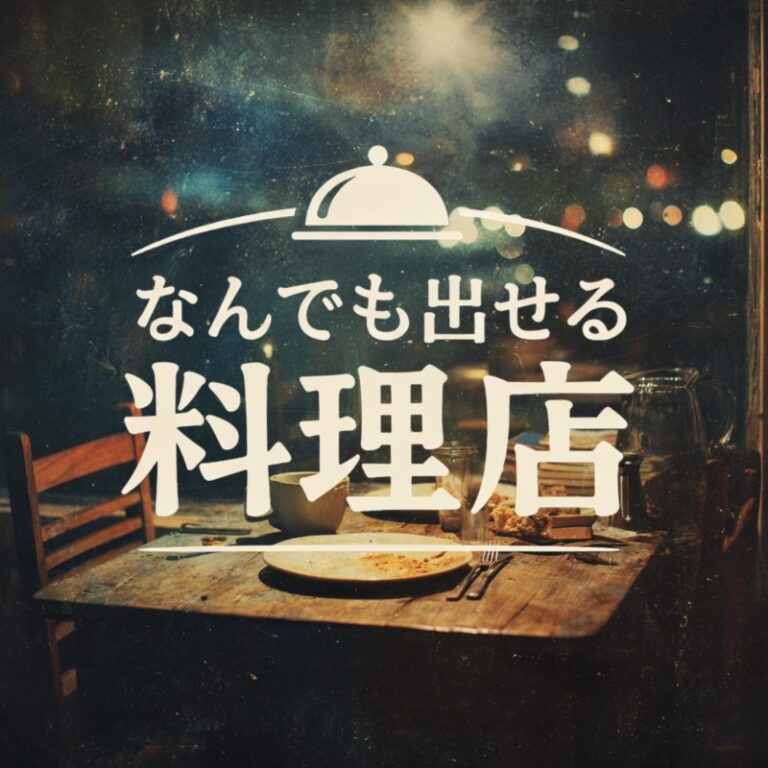 なんでも出せる料理店 ジャケット